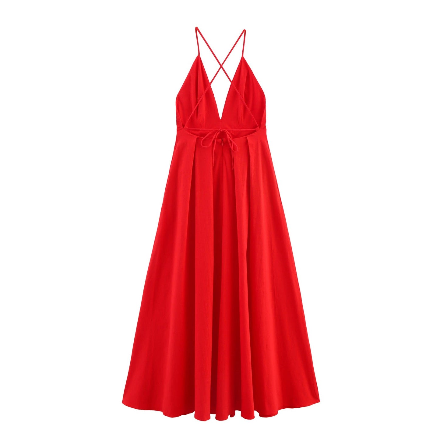 Robe cache-cœur Berg-Feldt pour femmes : longueur maxi, détail croisé au dos