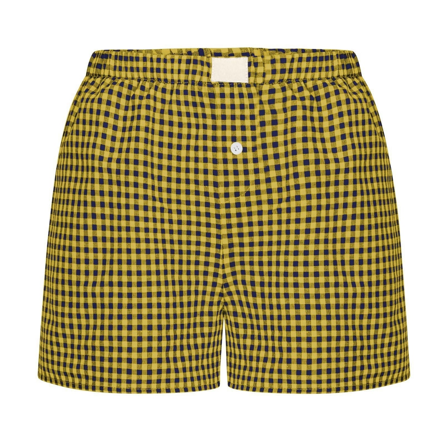 Baumwoll-Shorts für Damen, lässig, Gingham-Muster, berg-feldt