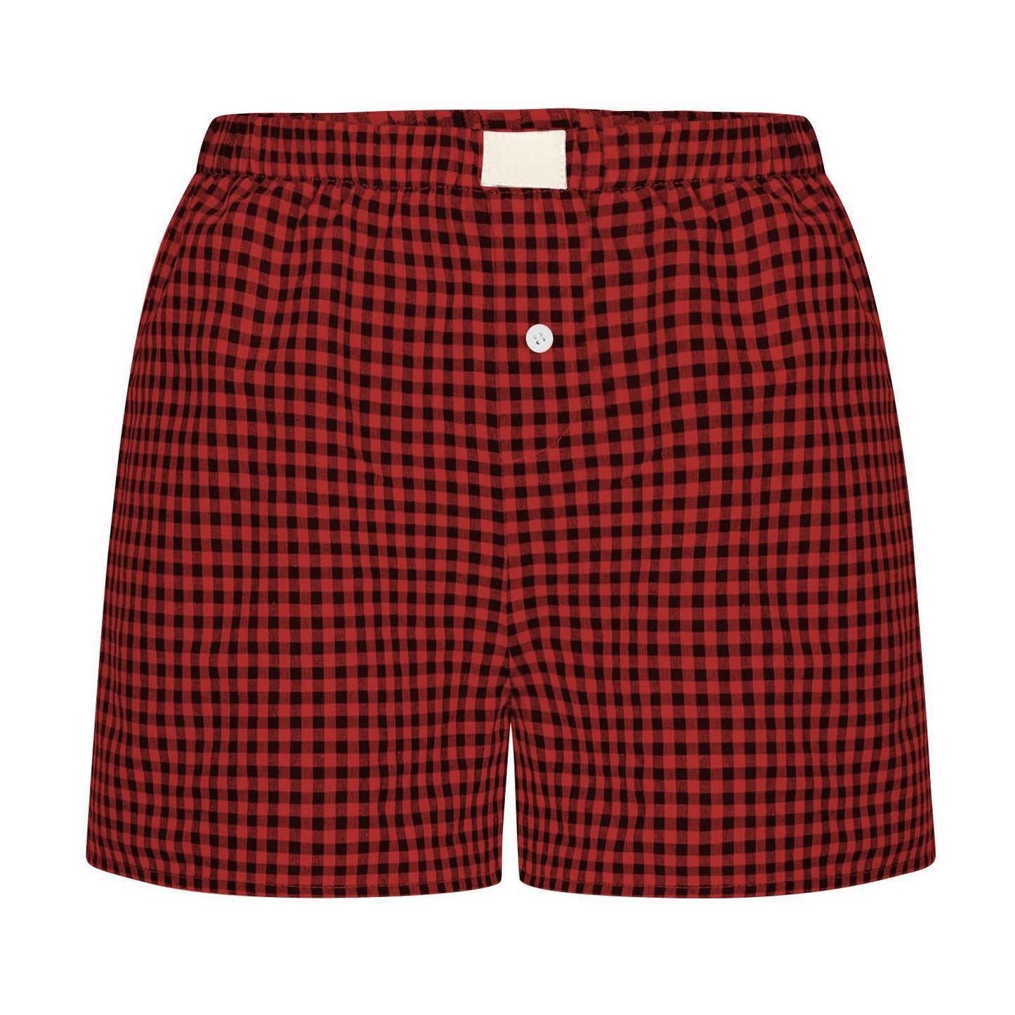 Baumwoll-Shorts für Damen, lässig, Gingham-Muster, berg-feldt