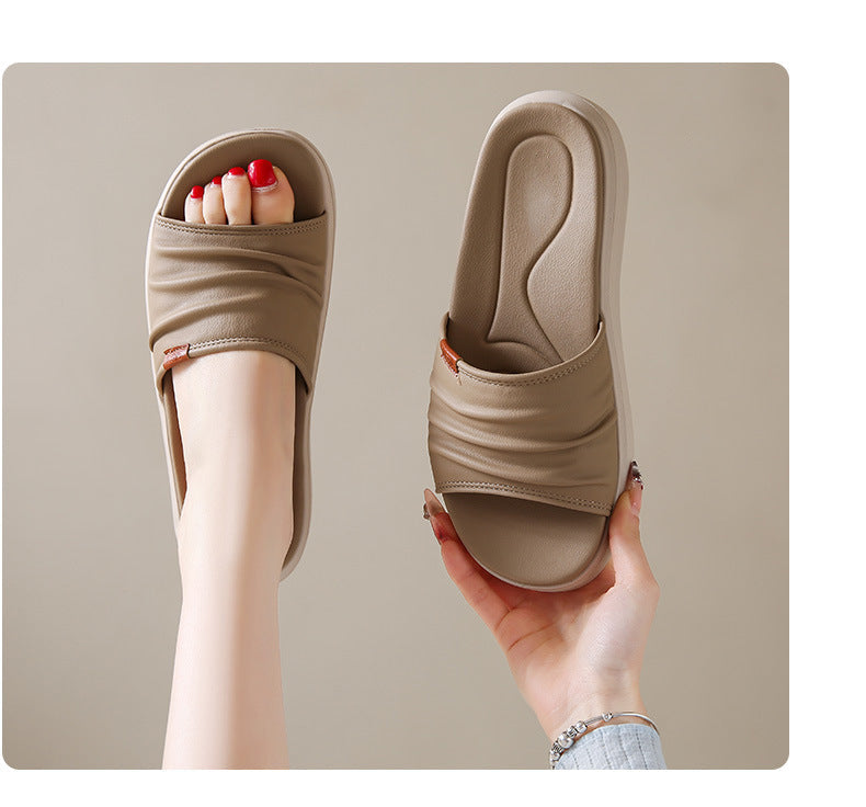 Bequeme Damen-Pantoletten mit breiten, gepolsterten Riemen von berg-feldt