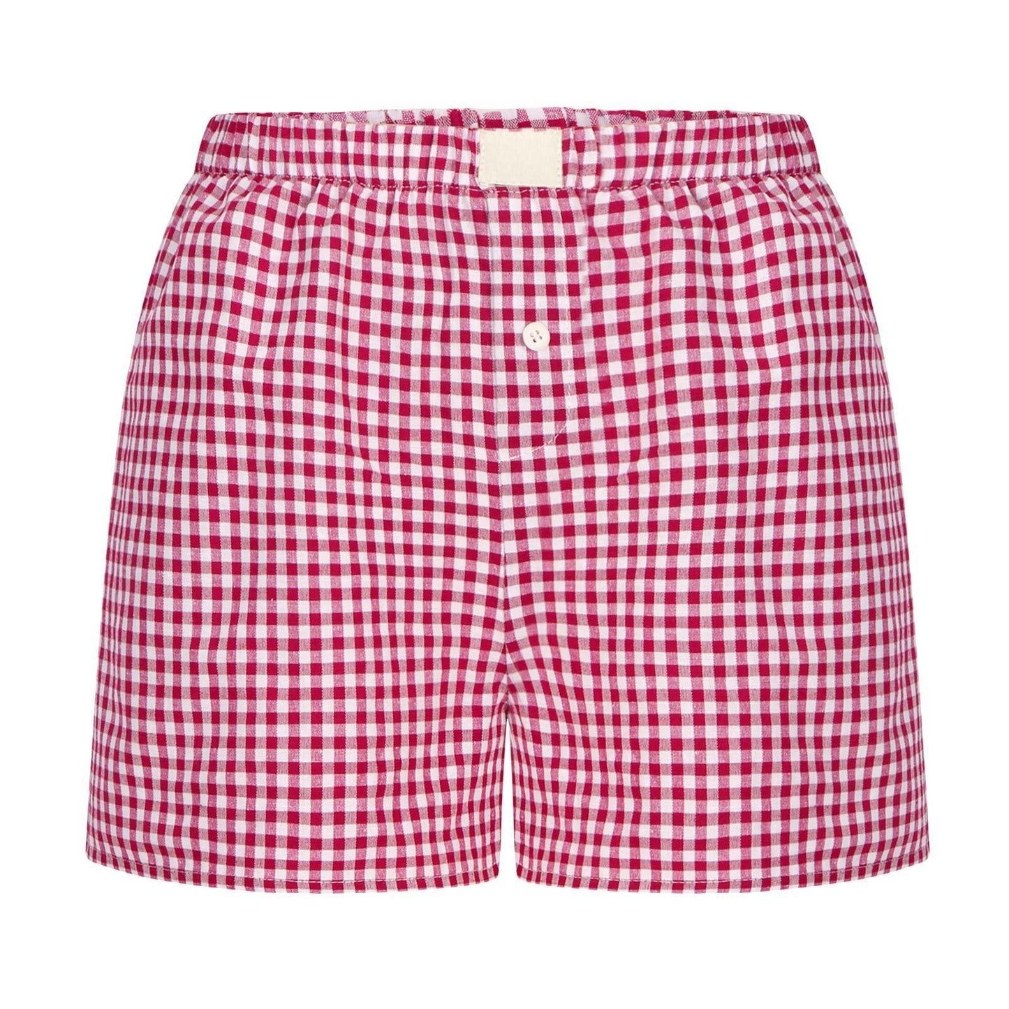 Baumwoll-Shorts für Damen, lässig, Gingham-Muster, berg-feldt
