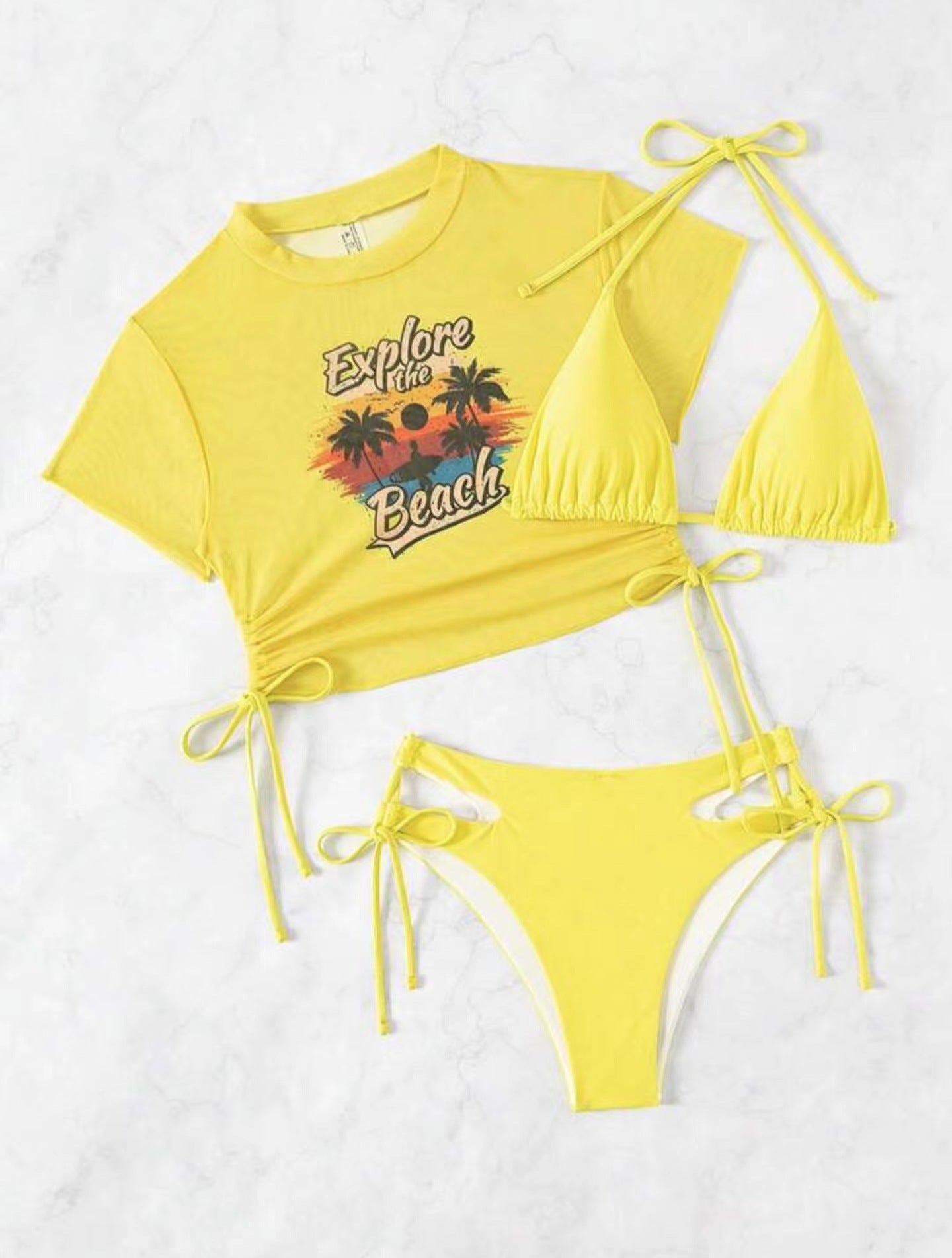 Ensemble bikini pour femme avec haut transparent et découpes berg-feldt