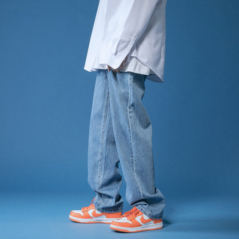 Herren lockere Denim-Jeans im Vintage-Stil mit hoher Taille Berg-Feldt