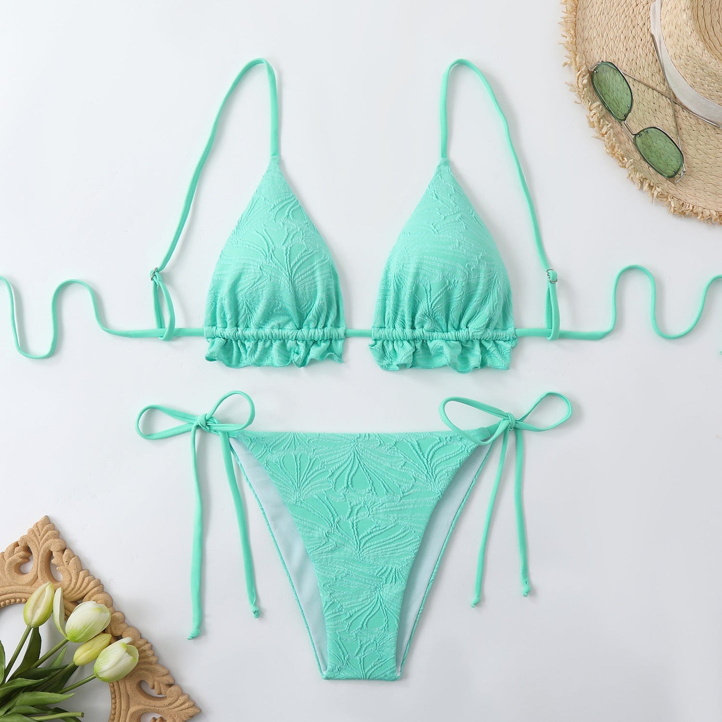 Ensemble bikini à volants et bretelles réglables de berg-feldt