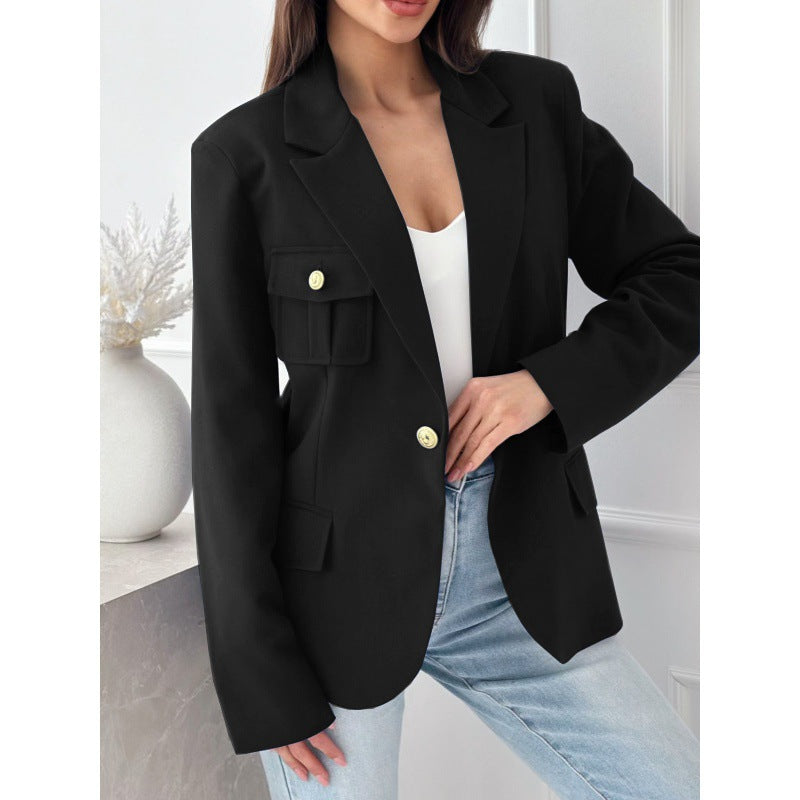 Damen Blazer ajusté croisé classique avec détail de poche Berg-Feldt