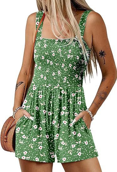 Combinaison Berg-Feldt pour femme avec imprimé floral et poches