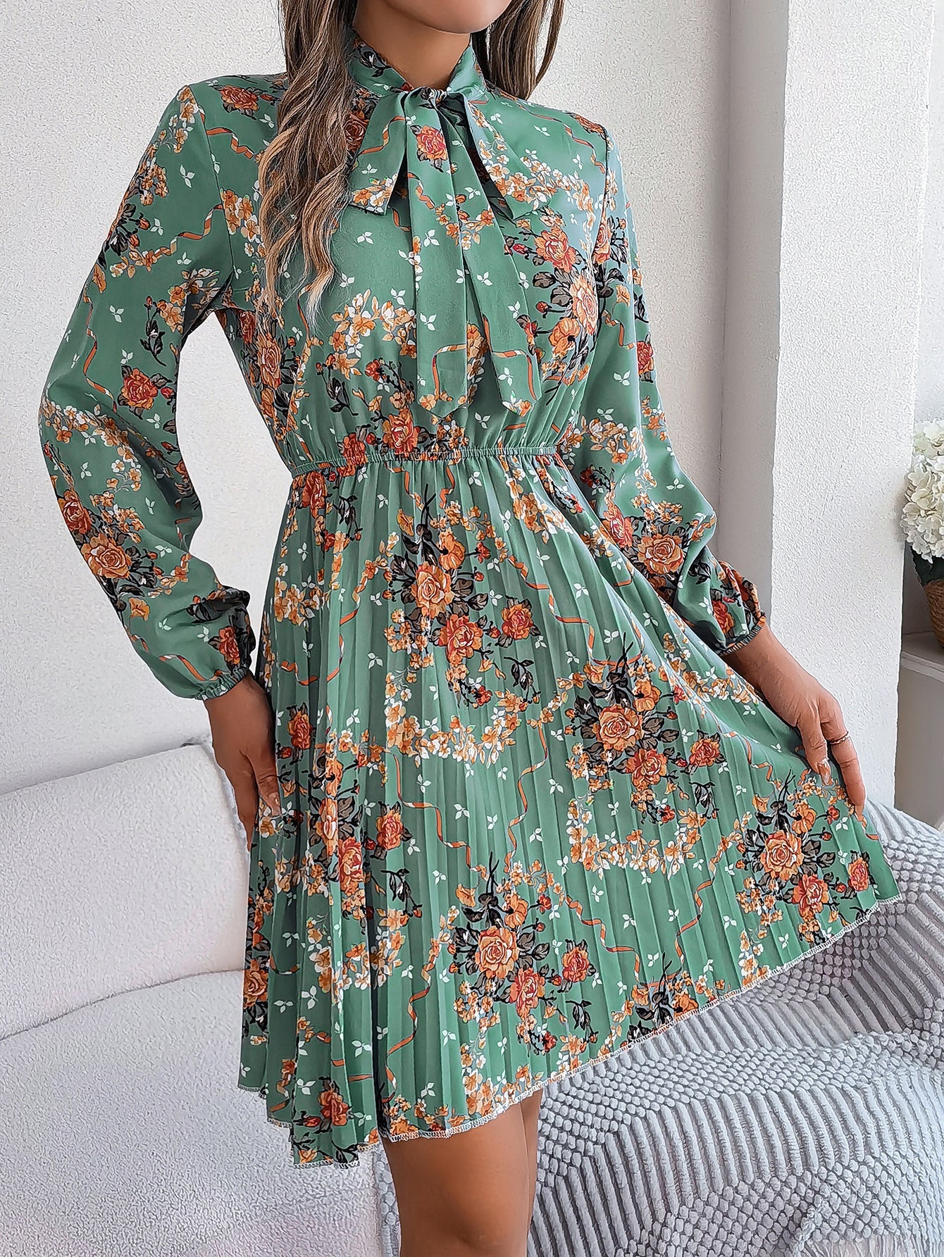 Robe-chemise ajustée à motif floral berg-feldt