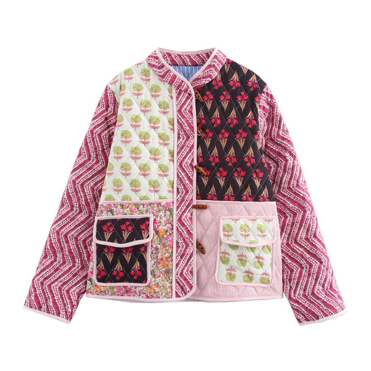 Veste utilitaire Berg-feldt en patchwork artistique pour femme