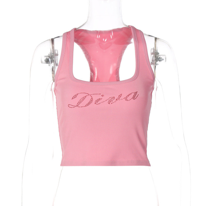 Sportliches Damen Crop-Top mit glitzerndem berg-feldt Schriftzug