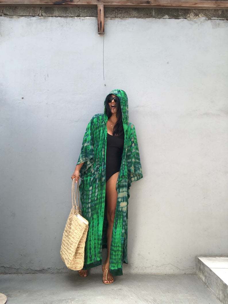 Strandkaftan Damen leicht Kapuze berg-feldt