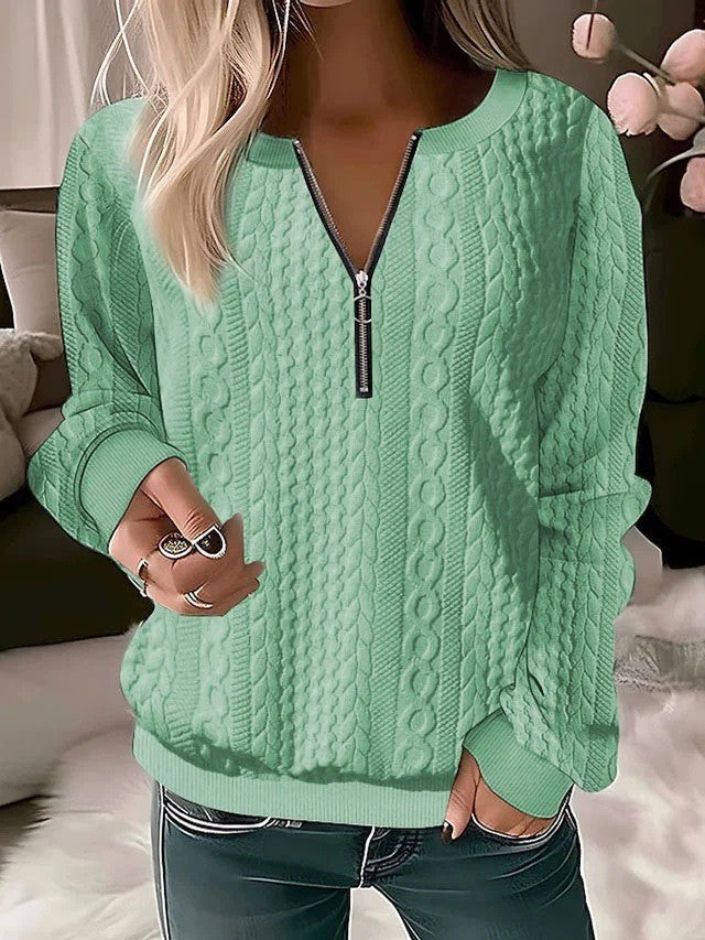 Pull en maille zippé Berg-Feldt pour femme