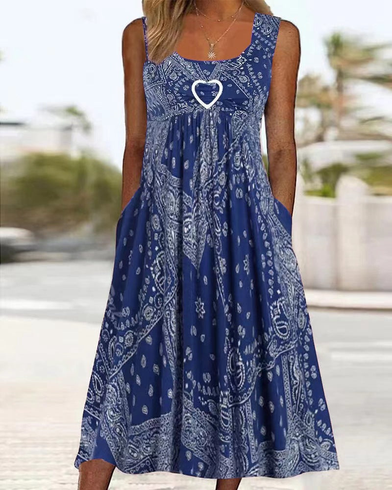 Maxi-robe Bohème Femme avec Détail Cœur Ludique par berg-feldt