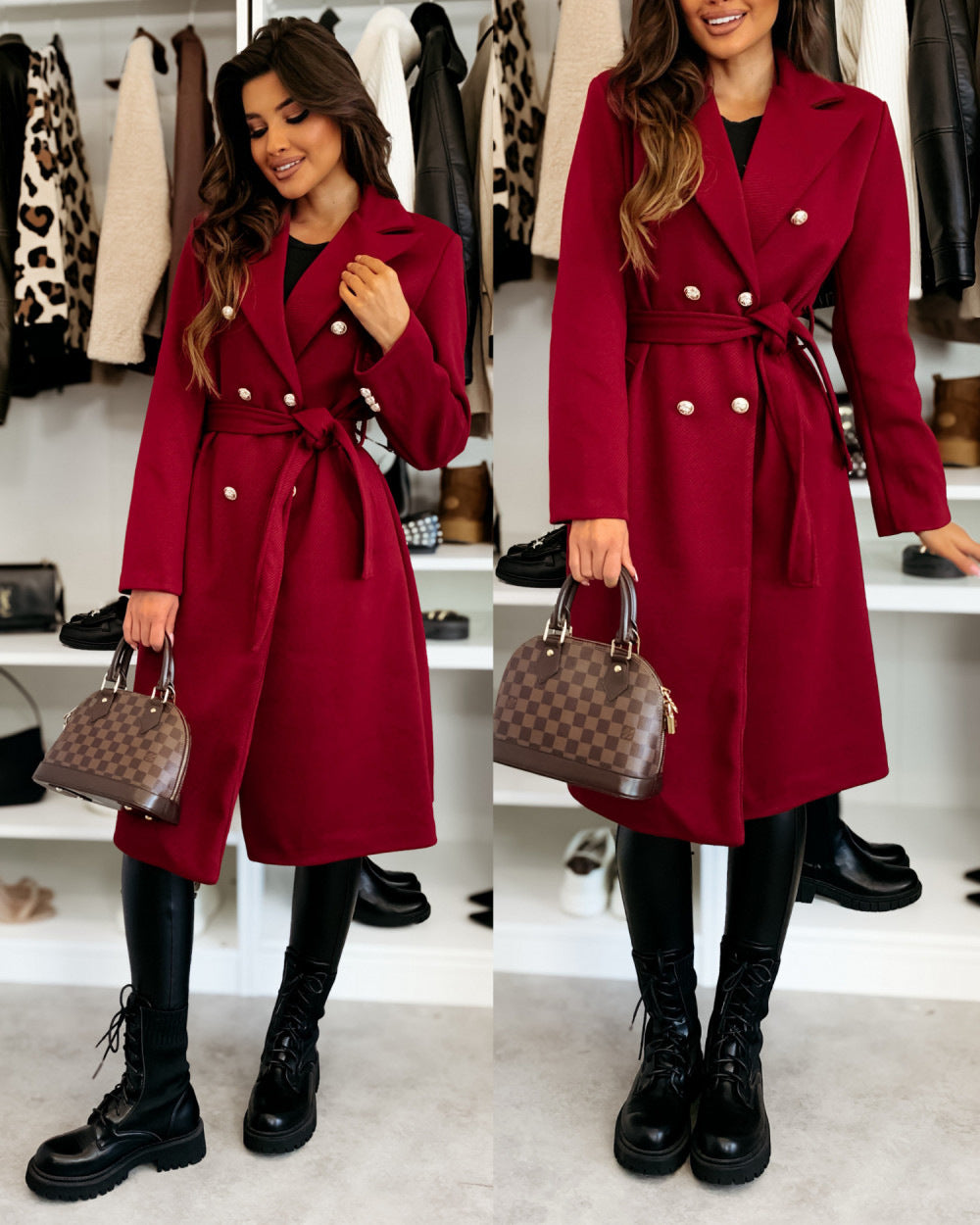 Damenmanteau élégant trench-coat avec ceinture ajustable et double boutonnage Berg-Feldt