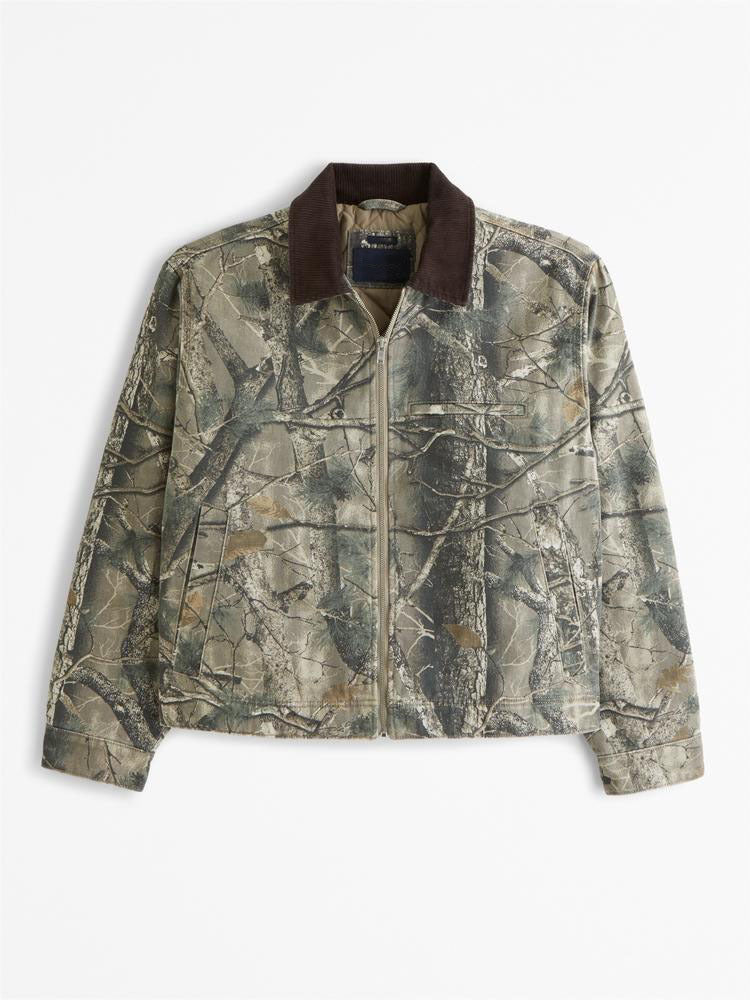Veste de loisirs pour homme au design camouflage moderne avec col montant Berg-Feldt