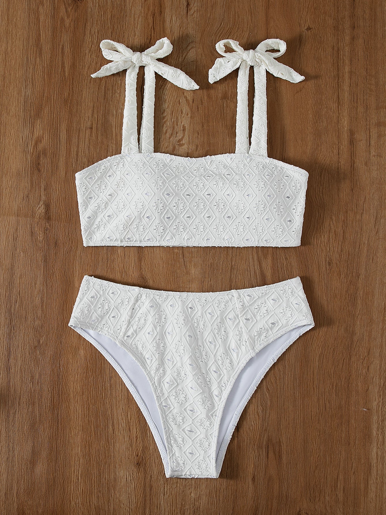 Berg-feldt Ensemble de bikini pour femme, crop top texturé