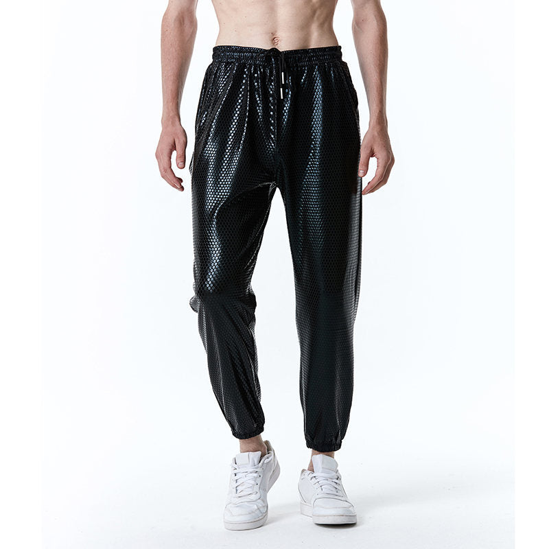 Herren futuristische Mesh-Hose im angesagten Metallic-Look Berg-Feldt