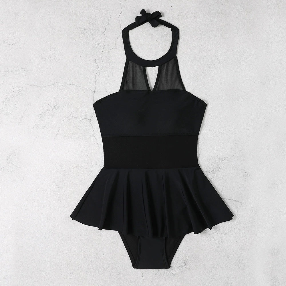 Maillot de bain femme Berg-feldt à col haut et volants péplum