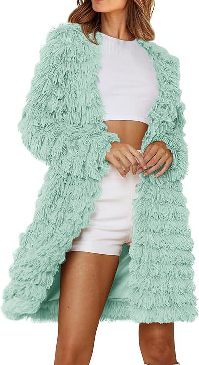 Manteau à franges long pour femme Berg-Feldt