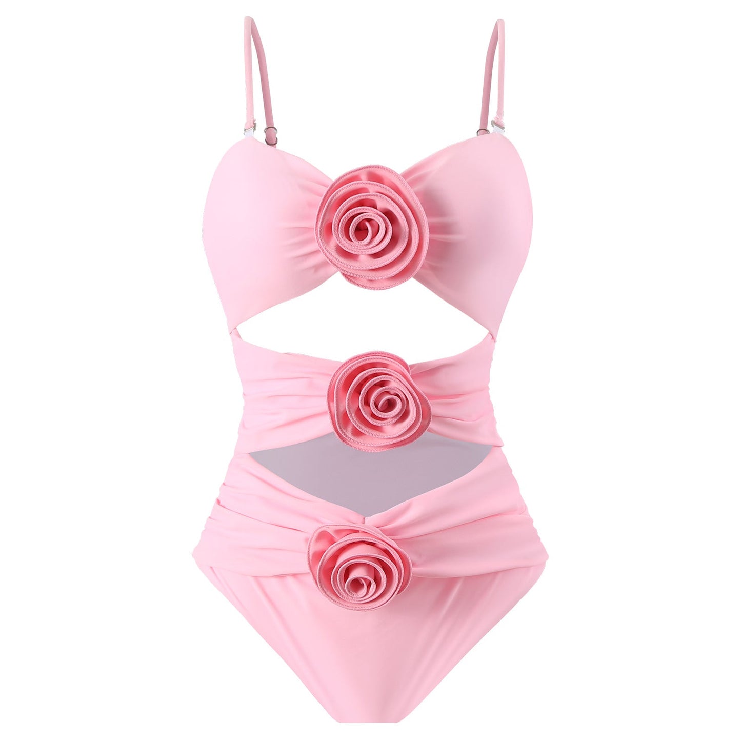 Maillot de bain femme Berg-Feldt avec fronces florales et décolleté séduisant