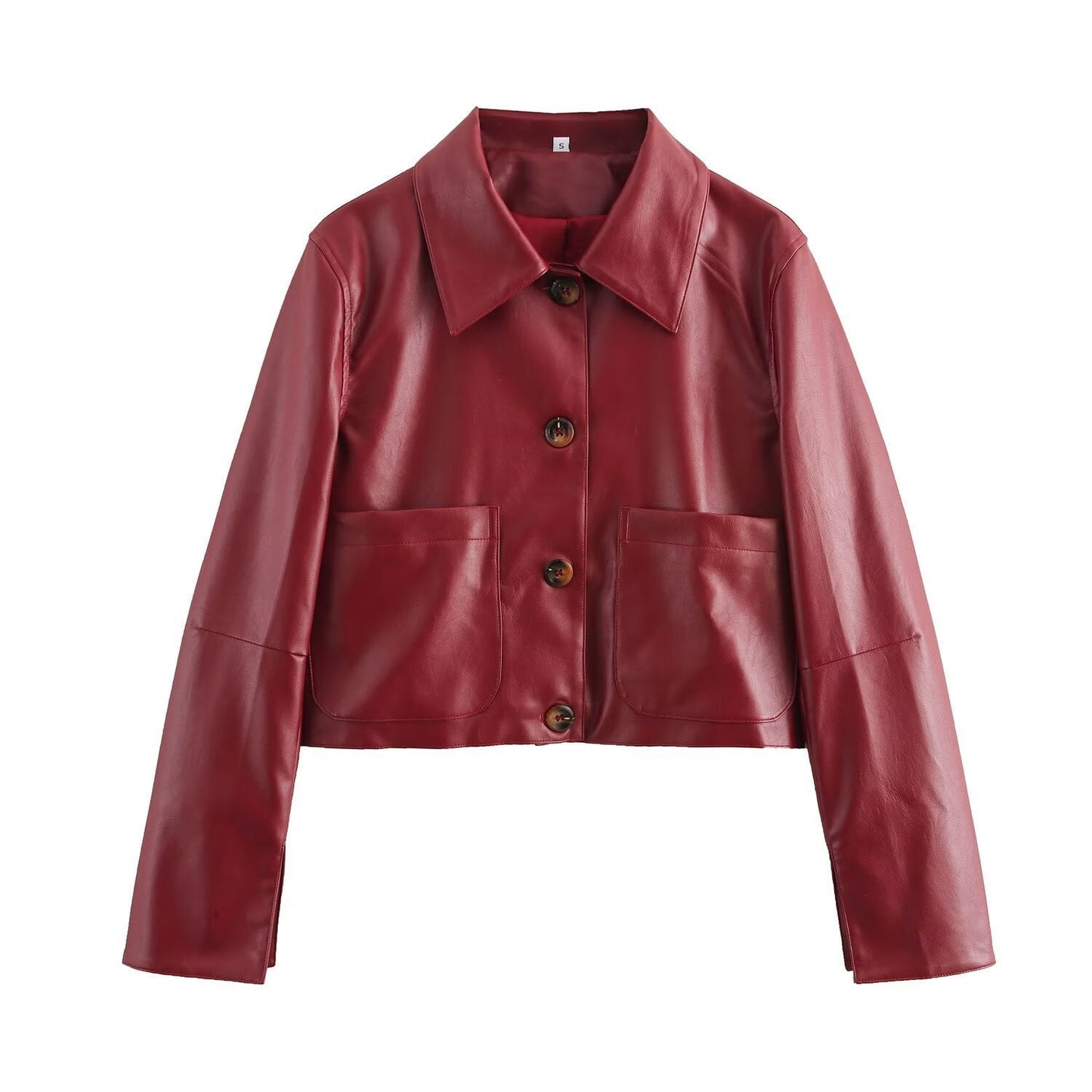 Veste courte en similicuir avec boutons berg-feldt