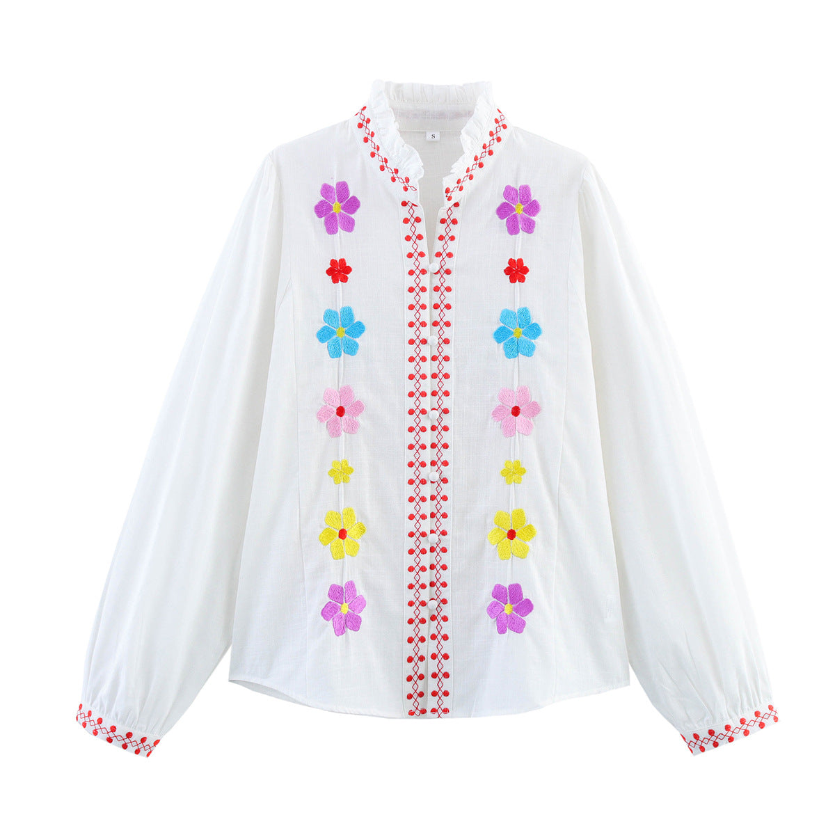 Women's Embroidered Long-Sleeve Button-Up Shirt berg-feldt