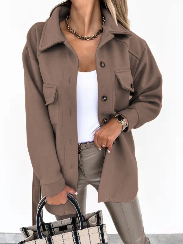 Veste surchemise tendance pour femme avec poches plaquées et fermeture boutonnée Berg-Feldt