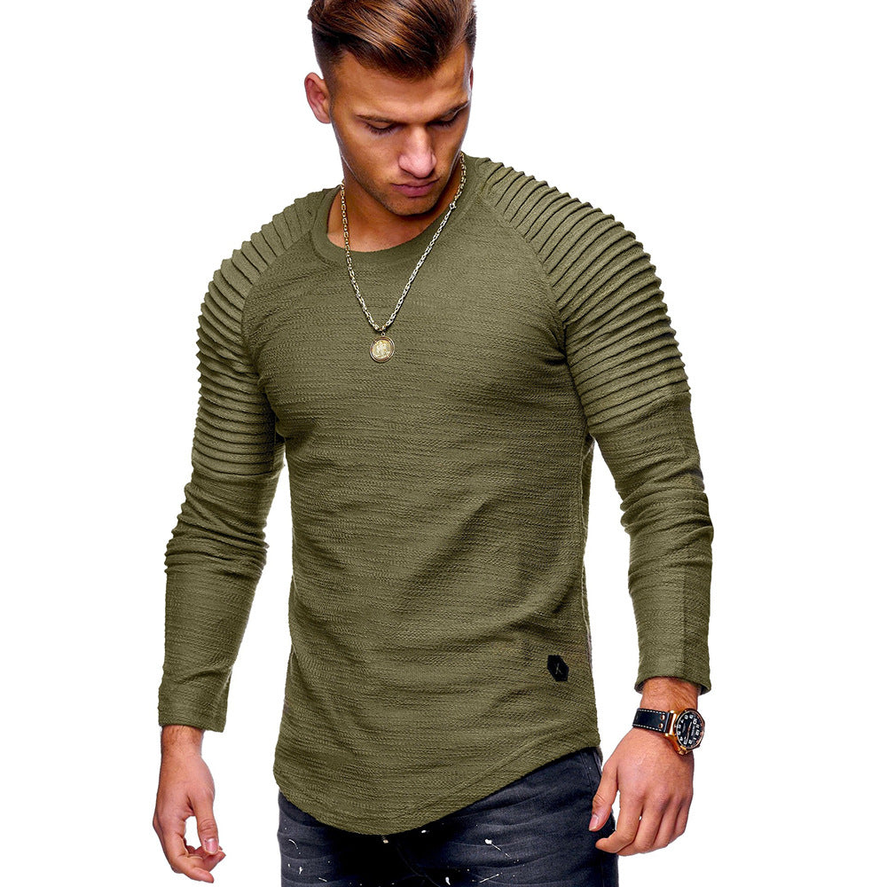 T-shirt à manches longues pour homme avec surface texturée et manches raglan Berg-Feldt