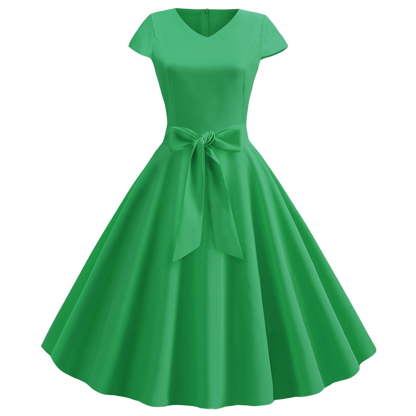 Robe femme Berg-Feldt, coupe vintage, ajustée, avec nœud