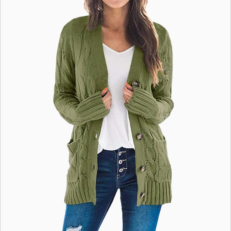 Women's long-sleeve knit cardigan with playful cable pattern Berg-Feldt