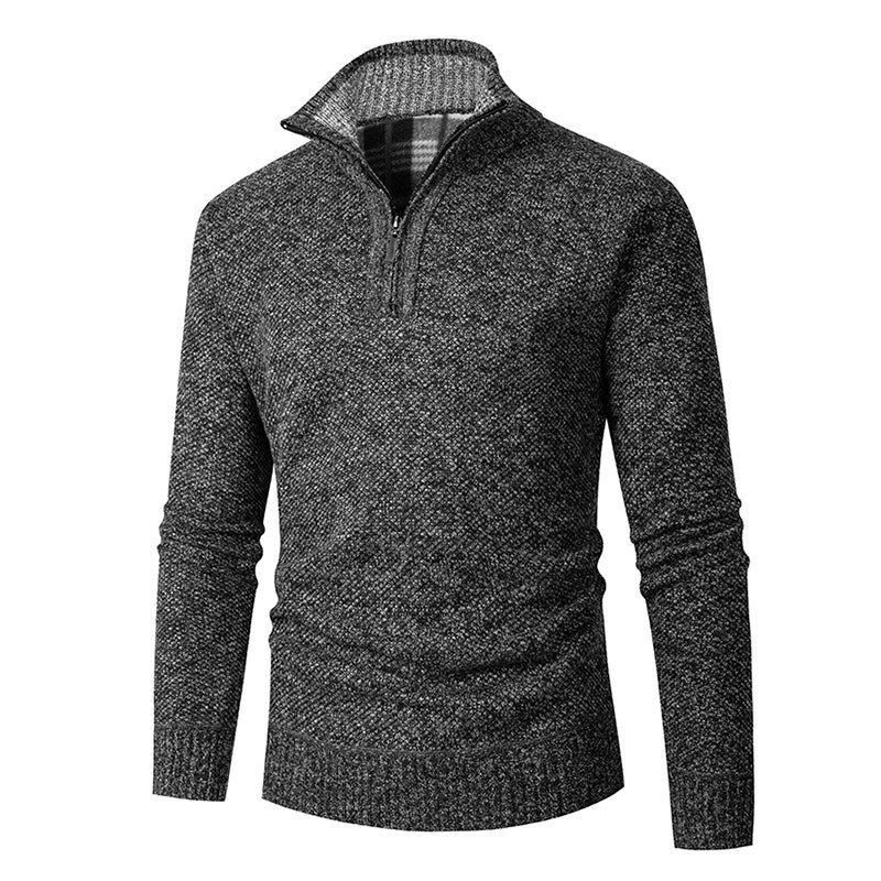 Herren Pullover mit hohem Kragen und praktischem Reißverschluss Berg-Feldt
