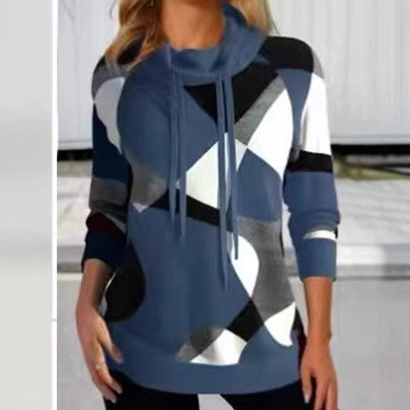 Sweat à capuche pour femme motif géométrique coupe haute Berg-Feldt