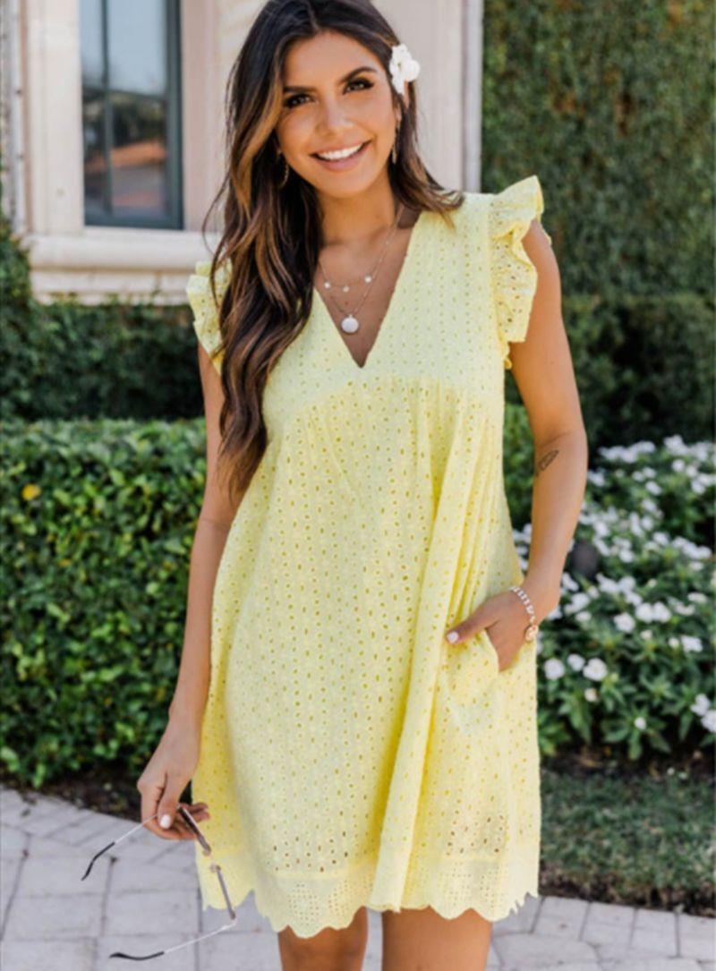 Women's Eyelet Frill Dress berg-feldt