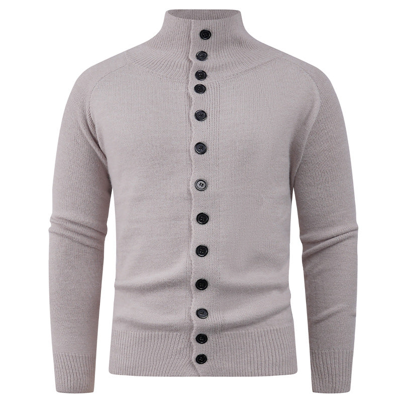 Herren Strickjacke mit modernem Stehkragen und Knopfverschluss Berg-Feldt