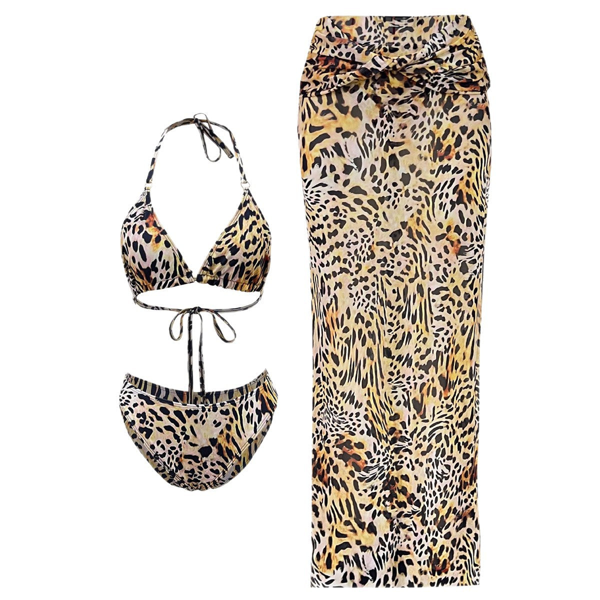 Elegantes Bikini-Set mit Wickelrock und Dreieck-Oberteil von berg-feldt