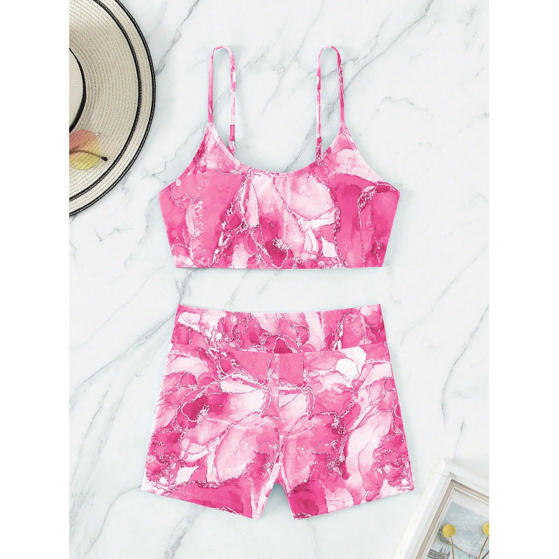 Haut de bikini sportif tendance pour femme avec short confortable de berg-feldt
