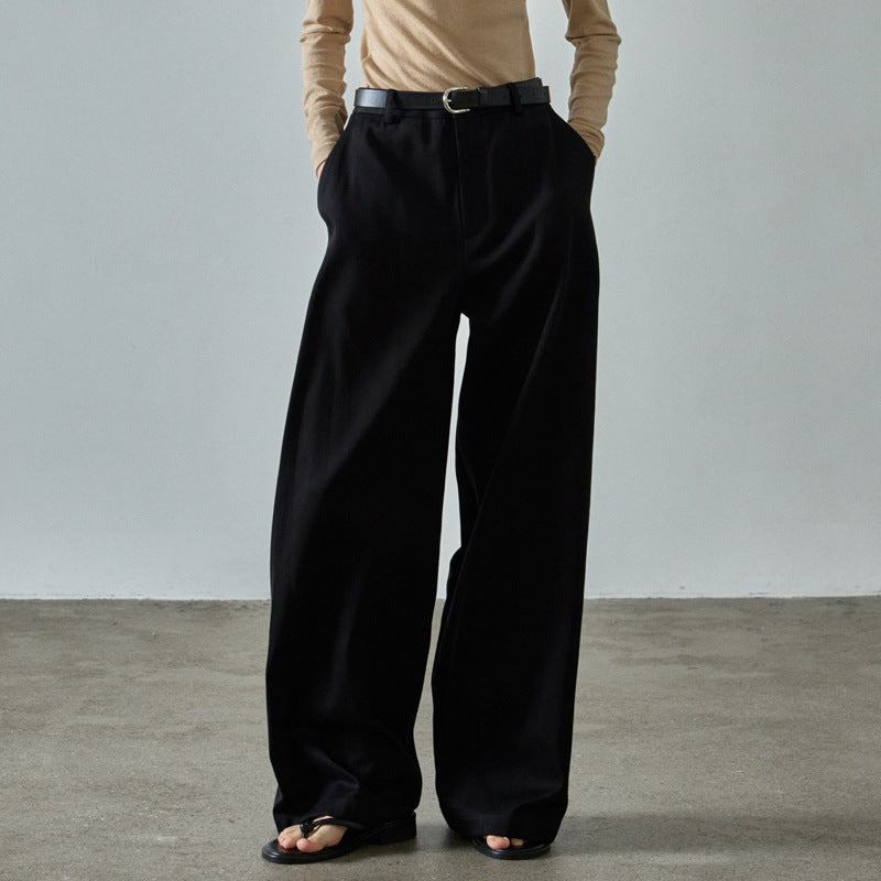 Bequeme Damen-Baumwollhose mit hohem Bund und Taschen von berg-feldt