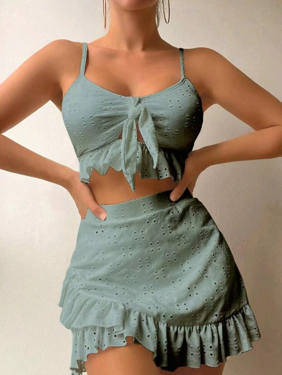 Ensemble crop top et jupe à volants Berg-Feldt pour femme