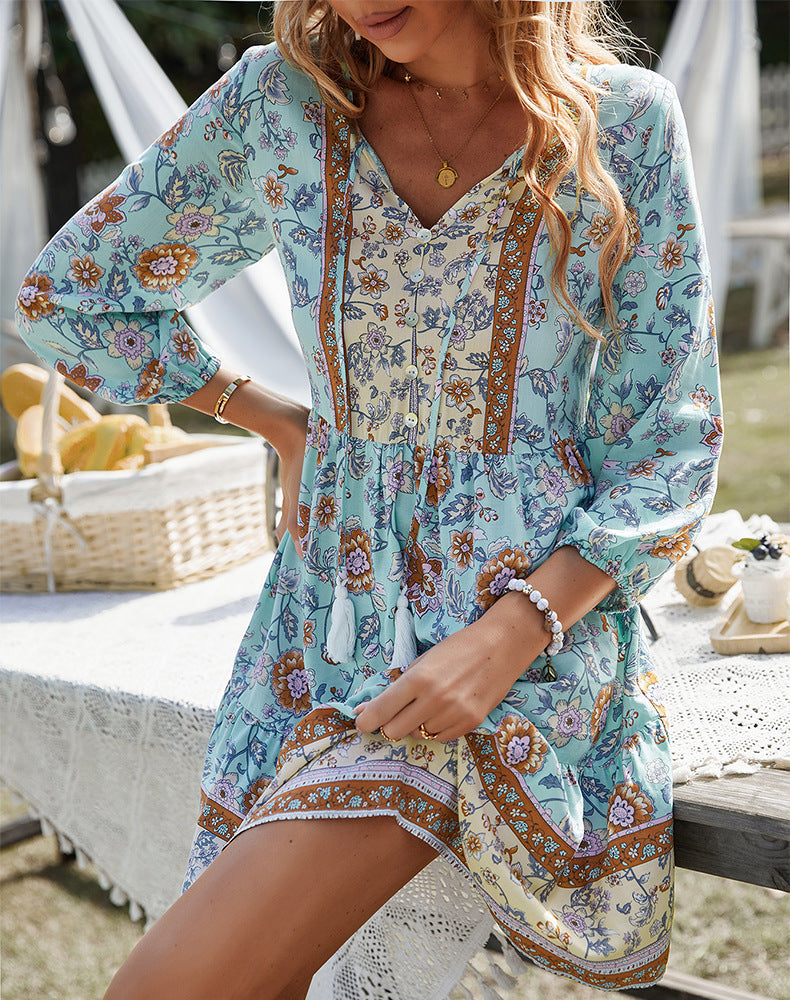 Berg-Feldt Robe fluide à imprimé floral pour femme