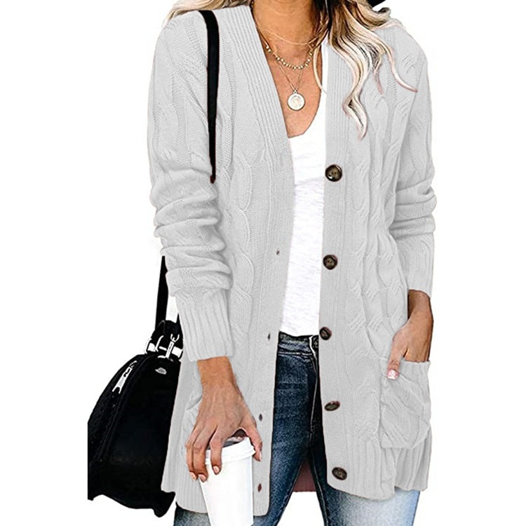 Cardigan en maille torsadée pour femme avec poches pratiques Berg-Feldt