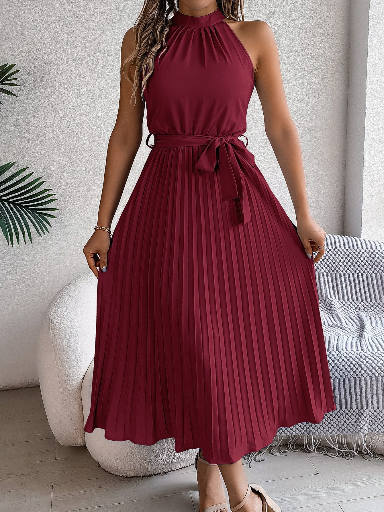Robe portefeuille élégante à col montant pour femme par berg-feldt