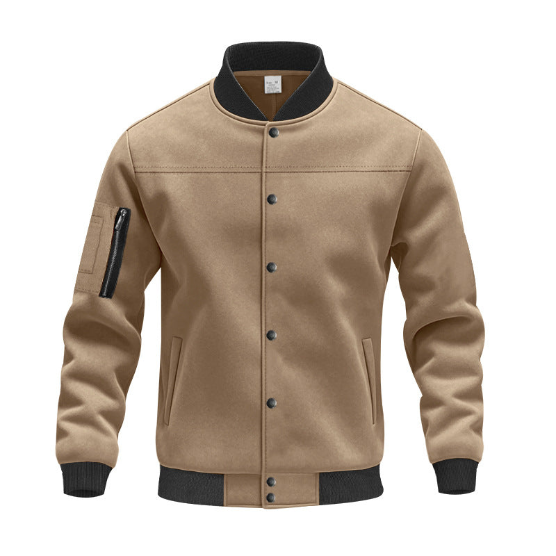 Blouson universitaire élégant pour hommes avec poches zippées pratiques et poignets élastiques Berg-Feldt