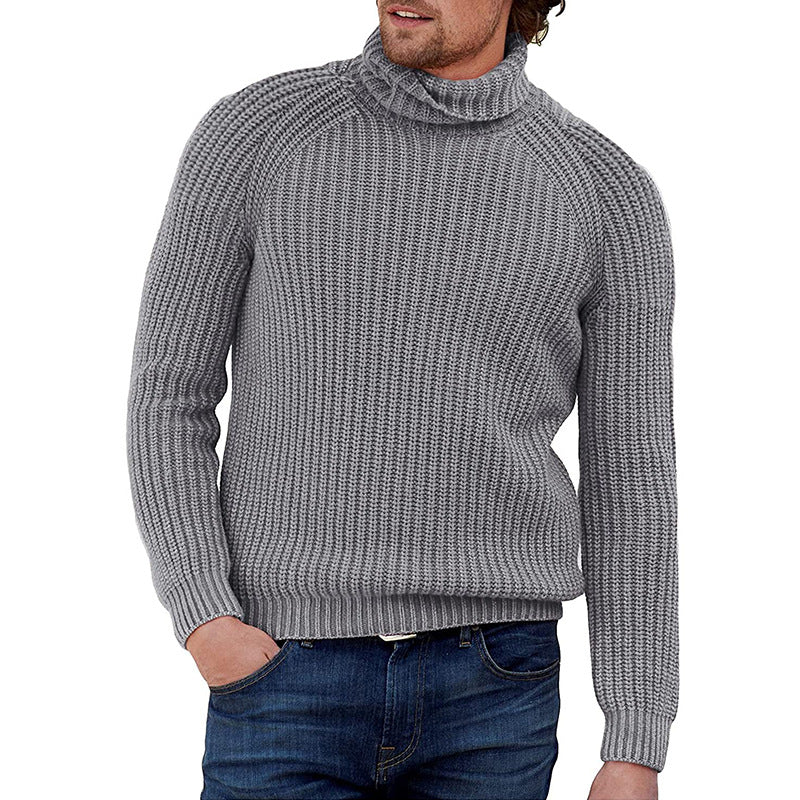 Pull-over homme en grosse maille à col montant Berg-Feldt
