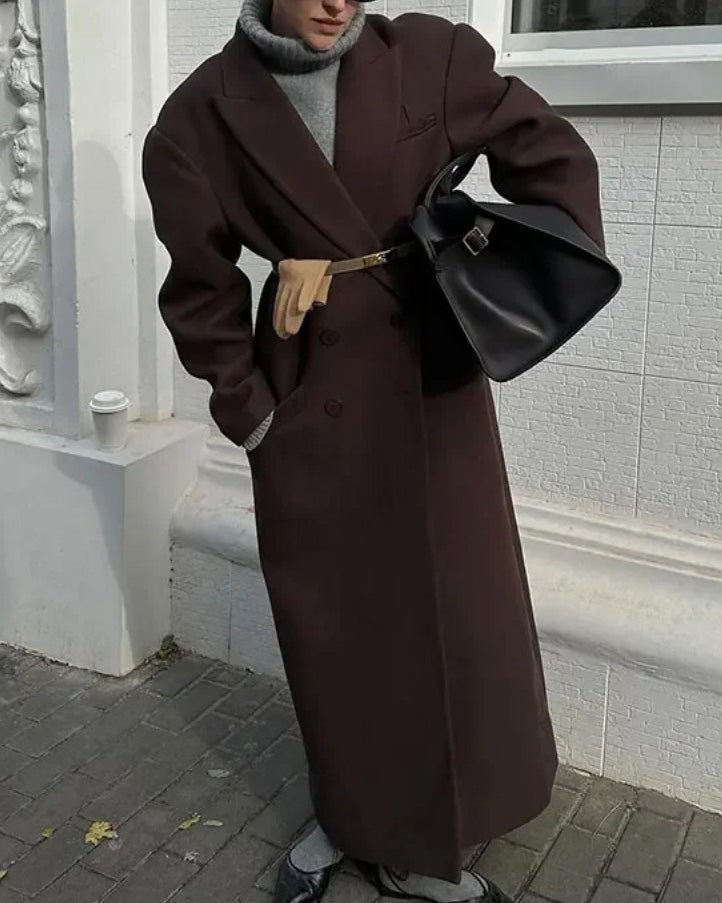Berg-Feldt | Park Avenue Doppelreihiger Langer Trenchcoat