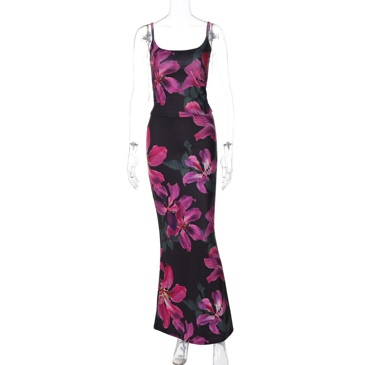 Robe longue ajustée pour femme avec imprimé aquarelle unique de berg-feldt