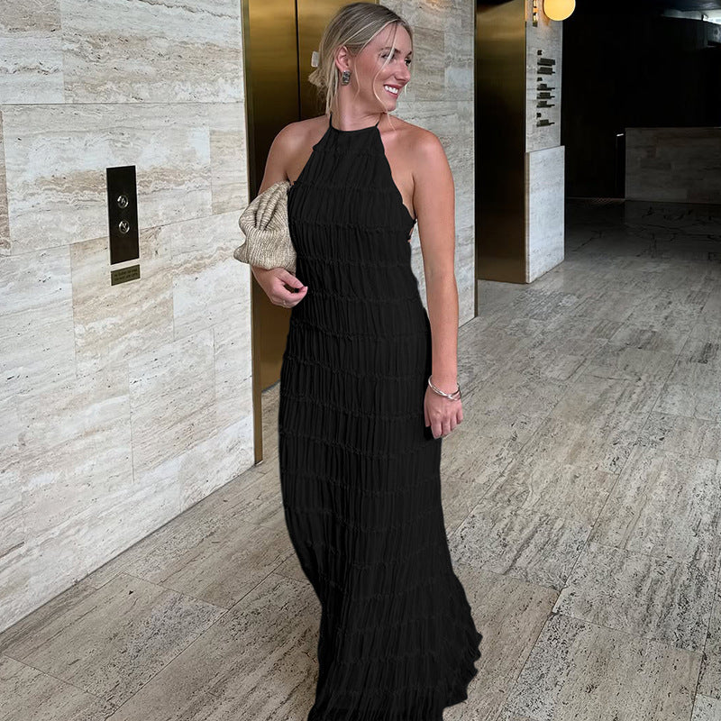 Elegantes Maxikleid für Damen mit raffiniertem Wickeldesign und schmeichelnder Raffung von berg-feldt