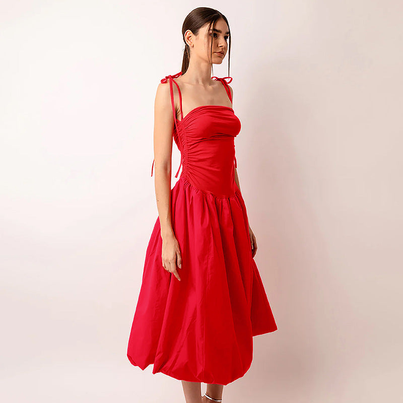 A-Linie Damen-Midi-Kleid mit verstellbaren Trägern von berg-feldt