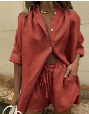 Ensemble de pyjama en lin décontracté pour femme à coupe confortable Berg-Feldt
