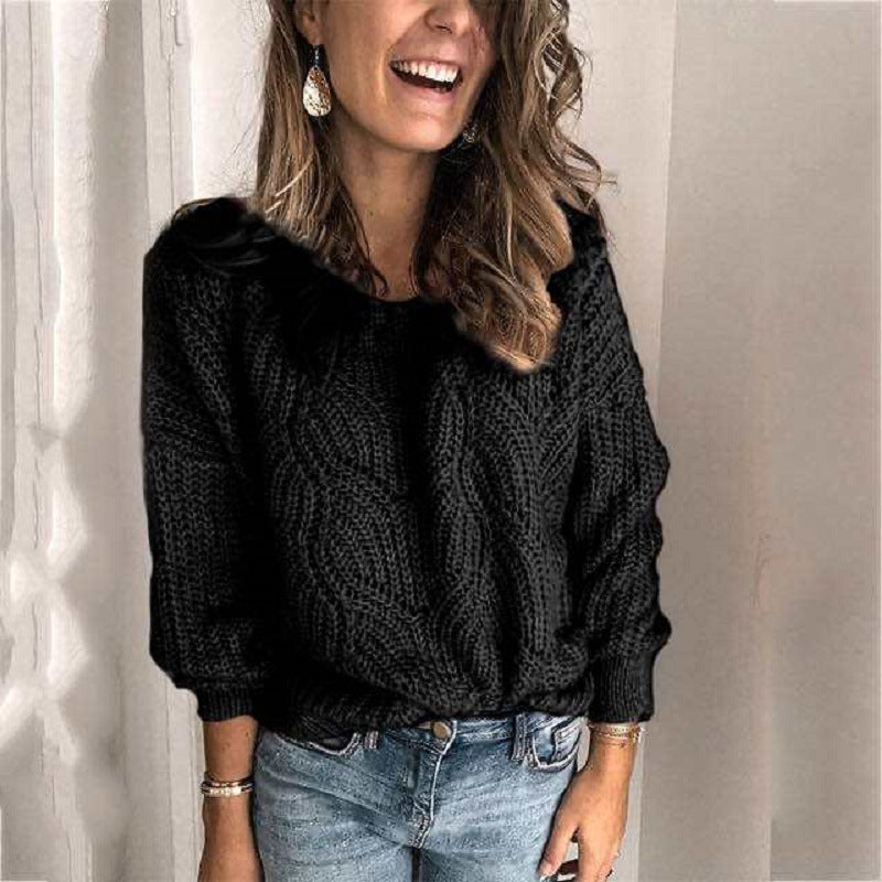 Damen Grober Strickpullover mit kreativem Zopfmuster Berg-Feldt