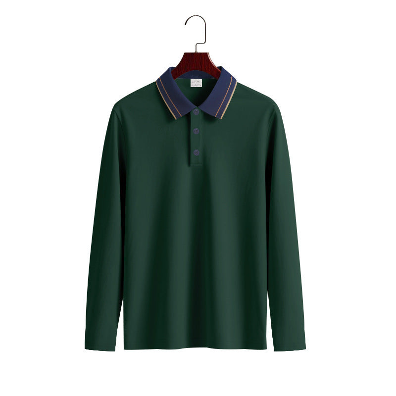 Herren Langarm-Poloshirt aus weichem Baumwollmix mit strukturiertem Kragen Berg-Feldt