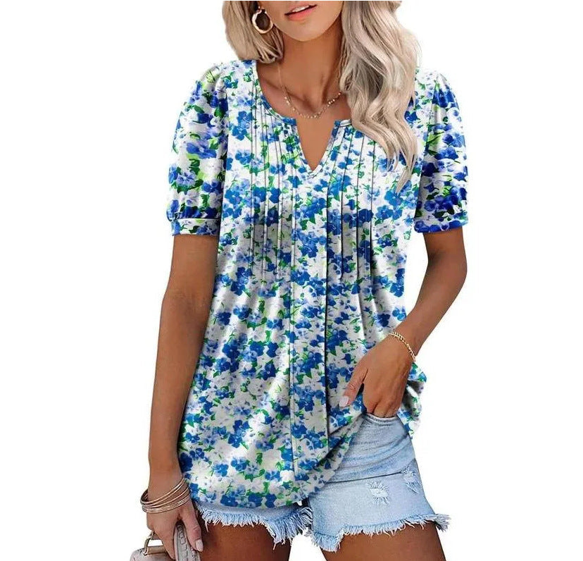 Robe-chemise à volants et imprimé floral de berg-feldt